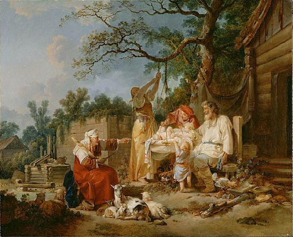 Jean-Baptiste Le Prince The Russian Cradle oil painting picture